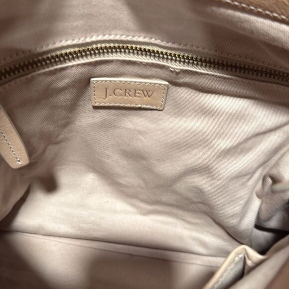 J. Crew Taupe Leather Satchel - Picture 5 of 8